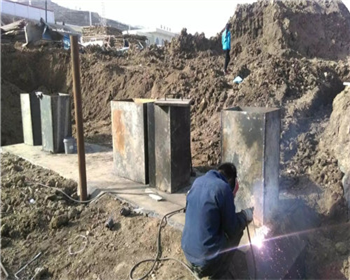 甘肅省張川縣火車(chē)站污水處理施工現(xiàn)場(chǎng)